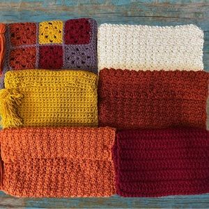 Crochet clutch handmade bag